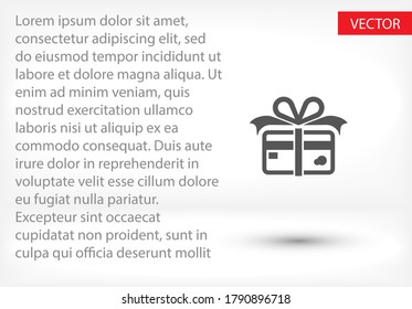 Credit card with ribbon as a gift icon. Vector  Eps 10 . Lorem Ipsum Flat Design 