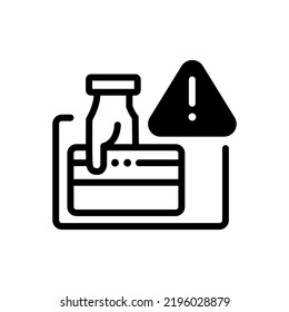 credit card robbery icon editable stroke