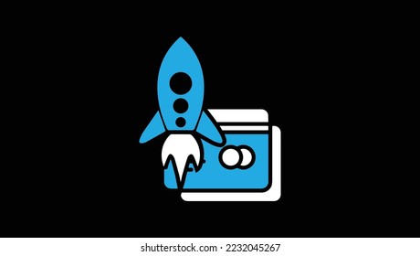 Credit Card Rocket Logo Template