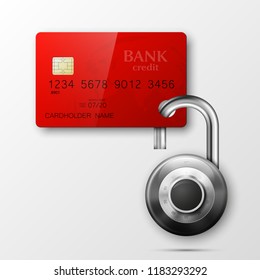 Credit card safe combination lock. Protection credit card. Safety badge banking. Defense finans. Security Plastic card software. Debit card electromagnetic chip Privacy Electronic money funds transfer