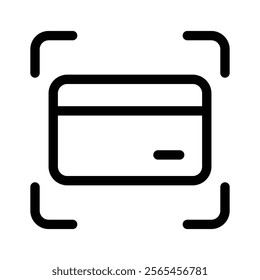 Credit card scanning vector design in modern style
