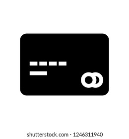 Credit card, seamless payment icon vector illustration in solid glyph black style