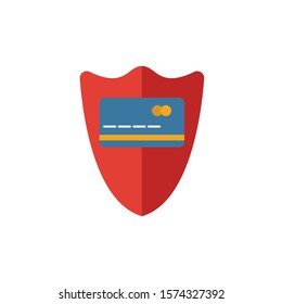 Credit Card Security flat icon. Colored simple element from medicine collection for infographics, web design and more.