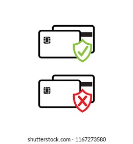 
Credit card and security icon