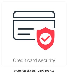 Credit Card Security icon concept