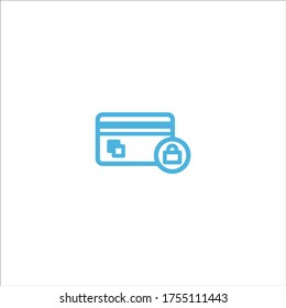 Symbol für Kreditkartensicherheit flache Vektorgrafik-Logo Design modische Illustrationssymbole