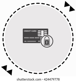 Credit Card Security icon Flat Design. Isolated Illustration.