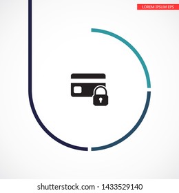 Credit Card Security icon . Lorem Ipsum Illustration design