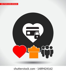 Credit Card Security icon . Lorem Ipsum Illustration design