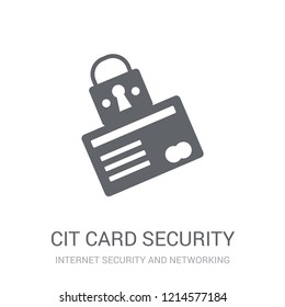 Credit card security icon. Trendy Credit card security logo concept on white background from Internet Security and Networking collection. Suitable for use on web apps, mobile apps and print media.