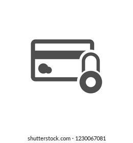 Credit Card Security icon . Vector  Eps 10 