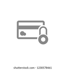 Credit Card Security icon . Vector  Eps 10 