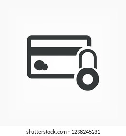Credit Card Security icon . Vector  Eps 10 