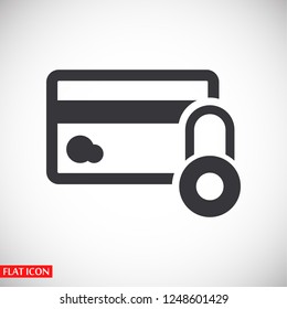 Credit Card Security icon . Vector  Eps 10 