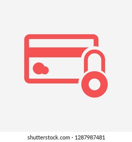 Credit Card Security icon . Vector  Eps 10 