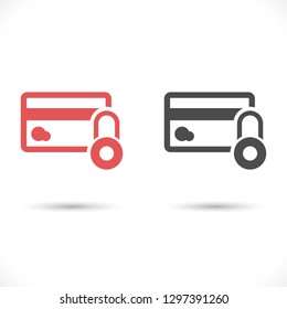 Credit Card Security icon . Vector  Eps 10 