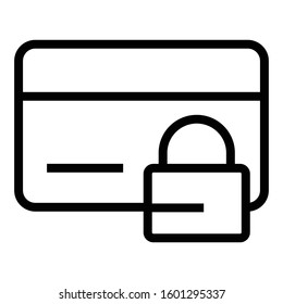 Credit card security icon. Vector graphics.