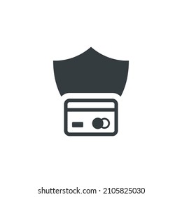 Credit card security icon, vector credit card security icon, vector illustration
