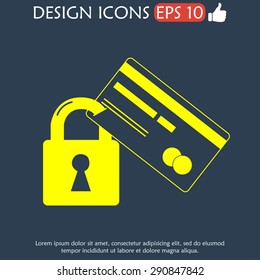 Credit Card Security icon . Vector  Eps 10