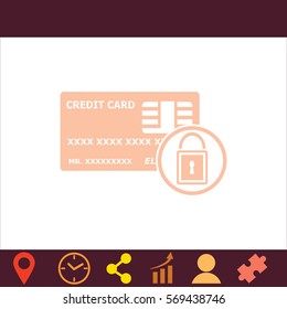 Credit Card Security  icon. Vector design. 