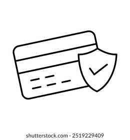 Credit Card Security Line Editable Stroke Icons. Cyber Security Technology, Phishing, Hacking, Cyber Crime, Security, Trojan, Device Protection, Privacy Vector Illustration.