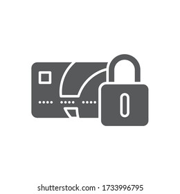 Símbolo del vector de seguridad de tarjeta de crédito aislado en fondo blanco