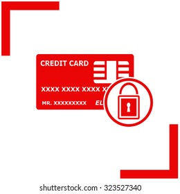 Credit Card Security vector icon.