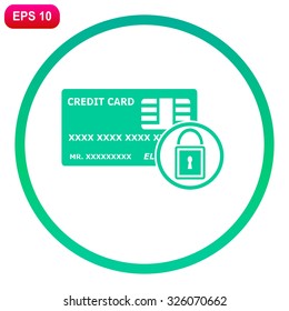 Credit Card Security vector icon.