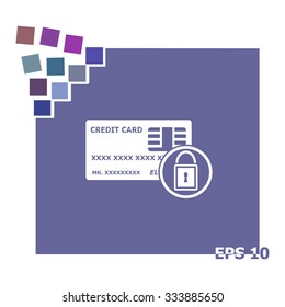 Credit Card Security vector icon.