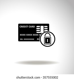 Credit Card Security vector icon.