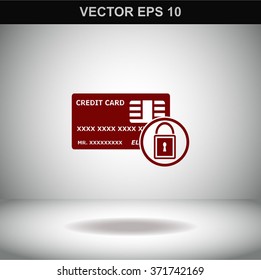 Credit Card Security vector icon.