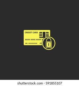 Credit Card Security vector  icon.