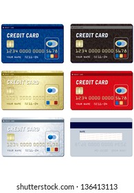 Credit card set Vector