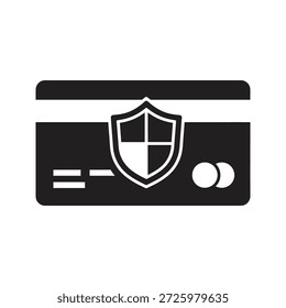 Credit card with shield icon for payment security and fraud prevention a symbol for financial protection and banking safety guarantee