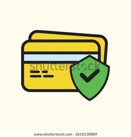 Credit Card with Shield Icon - Secure Payment Method