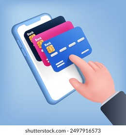 credit card shopping online with mobile phone, finance and online shopping concept