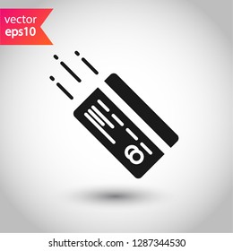 Credit card sign. Credit card vector icon. EPS 10 flat symbol.  