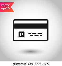 Credit card sign. Credit card vector icon. EPS 10 flat symbol.  