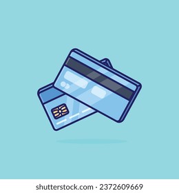 Credit card simple cartoon vector illustration marketing concept icon isolated
