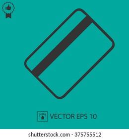 Credit card simple vector icon. Bank account symbol.