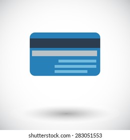 Credit card. Single flat icon on white background. Vector illustration.