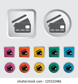 Credit card single icon. Vector illustration.