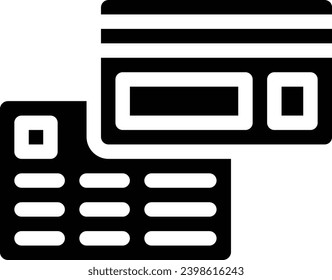 Credit card single vector line icon
