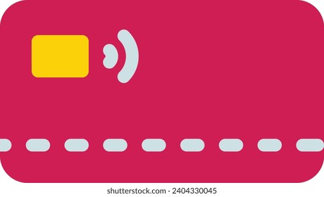 Credit card single vector line icon