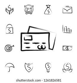credit card sketch style icon. Detailed set of banking in sketch style icons. Premium graphic design. One of the collection icons for websites, web design, mobile app