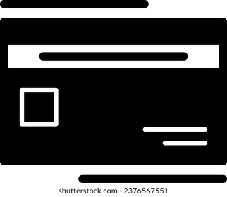 Credit card Solid Glyph Vector Icon Design