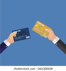 Credit Card Status Upgrade Concept Vector Illustration EPS10