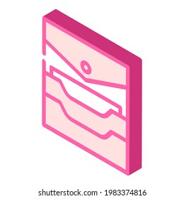 credit card storage pocket isometric icon vector. credit card storage pocket sign. isolated symbol illustration