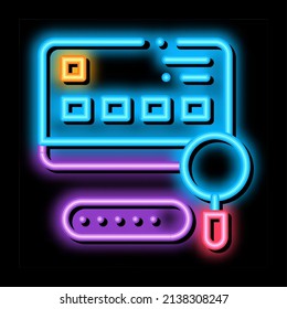 Credit Card Study neon light sign vector. Glowing bright icon Credit Card Study sign. transparent symbol illustration