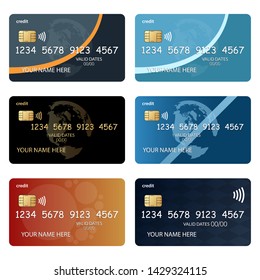 Credit card style vector design illustration isolated on white background